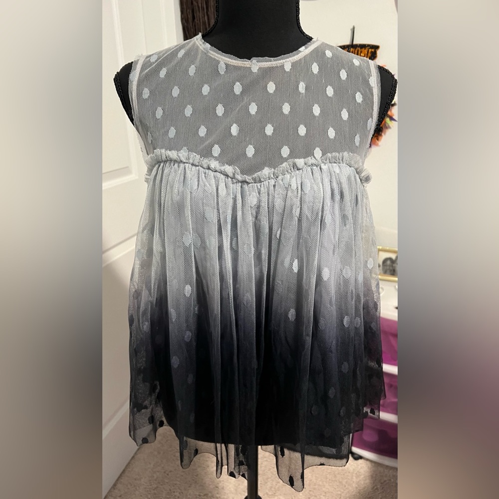 Buckle Gimmicks ombré sheer tank style top size M